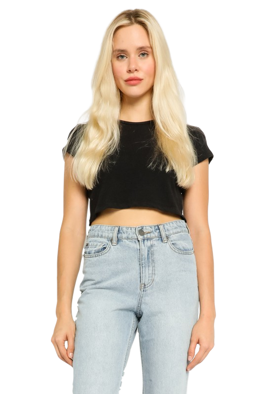 Thick Knit Cropped Tee