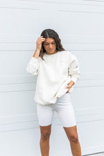 LV Cream Embroidered Sweatshirt
